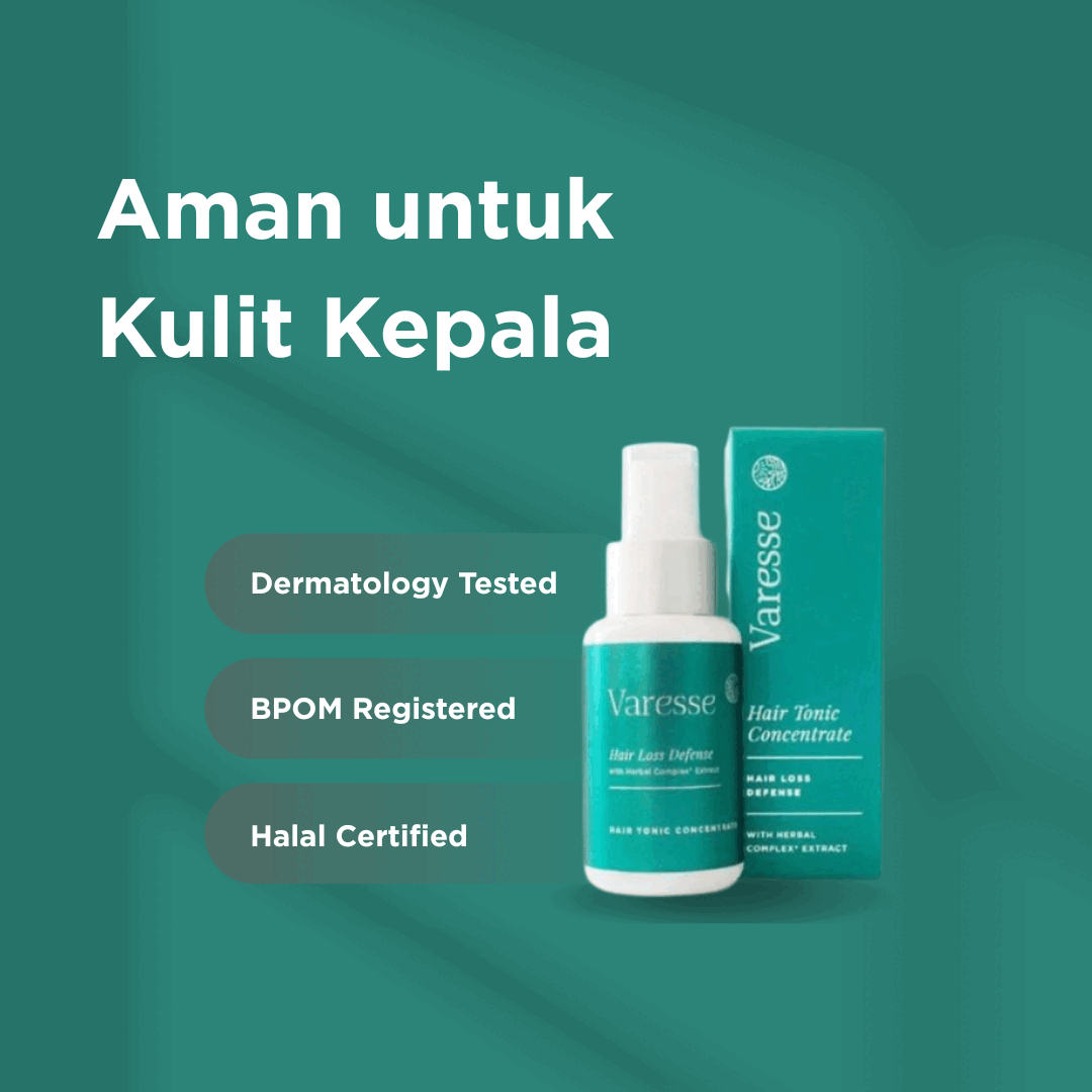 Aman untuk kulit kepala, dermatology tested, BPOM registered, dan halal certified